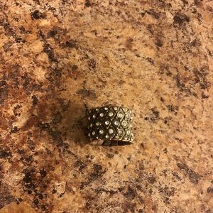 Bronze and diamond ring